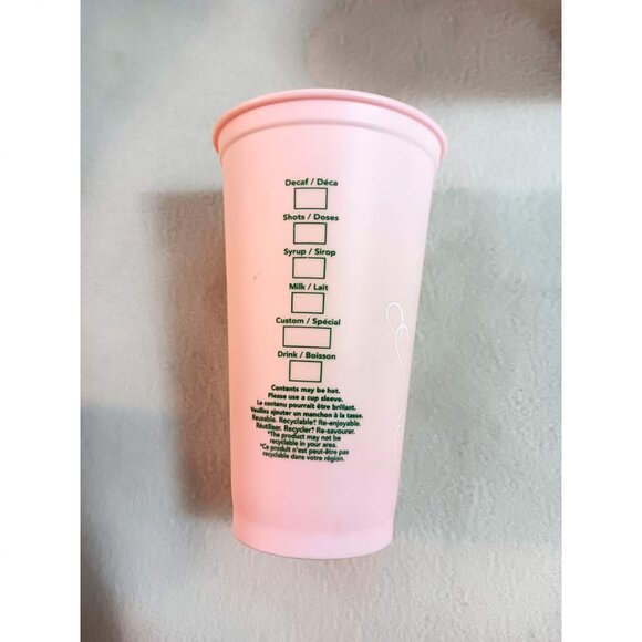 Lot of 5 Starbucks tumblers 16 oz. plastic w/ 1 lid - Easter, mermaid, other - Picture 4 of 9